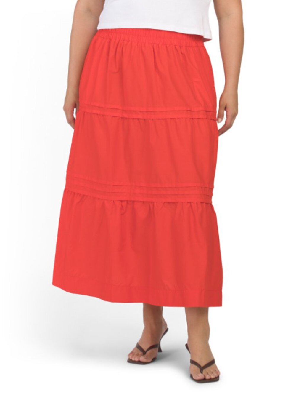 BAILEY 44 Plus Cotton Luxe Tiered Maxi Skirt